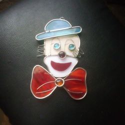 Stained Glass Clown Face