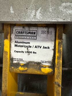 Aluminum motorcycle and ATV jack