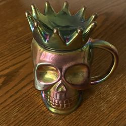 Ceramic Skull Mug With Lid