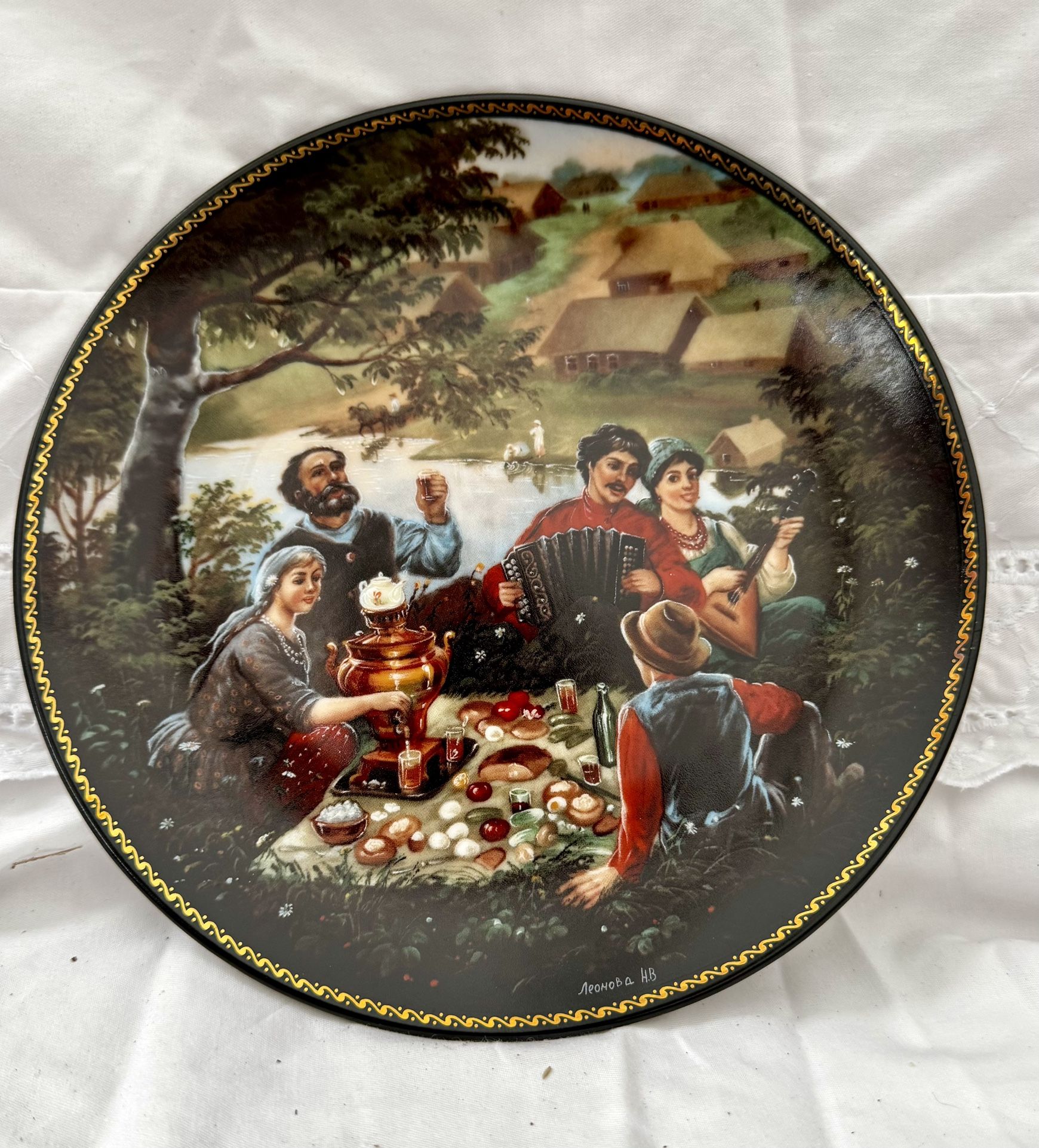 A Celebration Of Friendship - Village Life Of Russia Plate