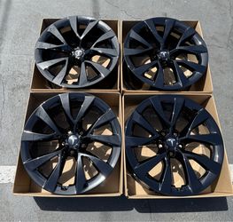 20” Tesla Model X Plaid Wheels Gloss Black Powder Coat Exchange OEM Rim Swap Tesla X Exchange