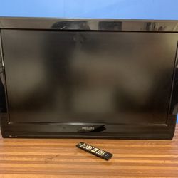 Phillips TV with Remote.