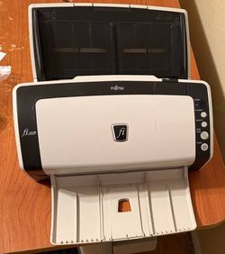 Fujitsu fi-6130 Duplex Document Scanner Tested Working w/ Power Supply & Cables