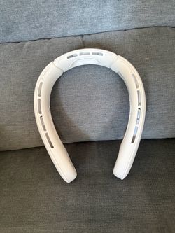 White Wearable Neck Fan