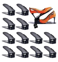 Shoe Slot Organizer, 12PCS, Adjustable Double Layer Stack Shoe Rack