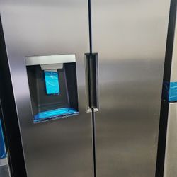 Midea Side By Side Stainless Steel Refrigerator 