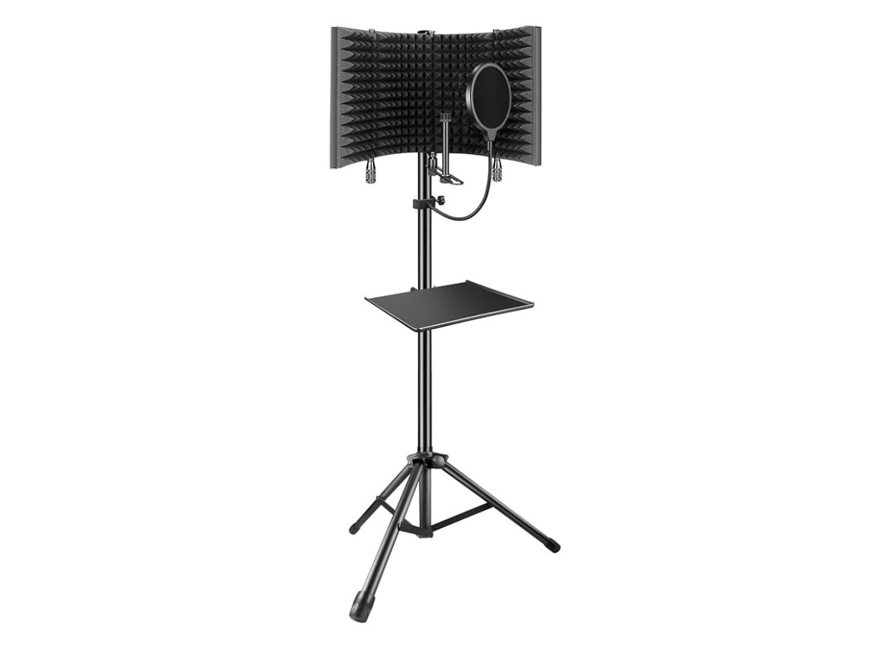Professional Studio Recording Microphone Isolation Shield, Pop Filter,High density absorbent foam is used to filter vocal. Suitable