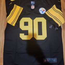 NFL Pittsburgh Steelers football uniform No.90 T.J. Watt jersey