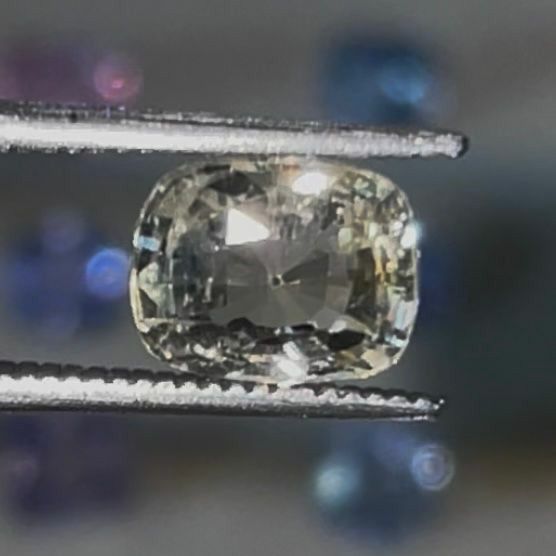 1.75Ct Natural Unheated White/ Light Yellow Sri Lankan Sapphire