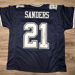 Deion Sanders Autographed Dallas Cowboys Jersey 