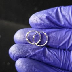 Sterling Silver 12mm Hoop Earrings