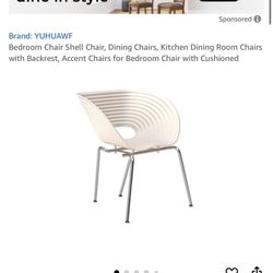 Bedroom. 2  Chairs Shell Chair, Dining Chairs, Kitchen Dining Room Chairs with Backrest, Accent Chairs for Bedroom Chair with Cushioned