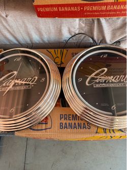 Camaro clocks with blue LED