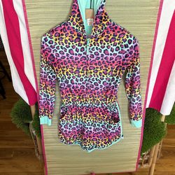 Cat & Jack/girls L(10-12)/ One Piece Romper Shorts, Long Sleeve W/ Hoodie