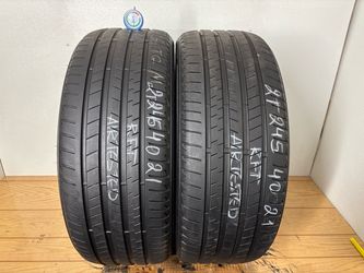 2 tires 245 40 21 Bridgestone alenza sport 001 Run flat no reairs high tread