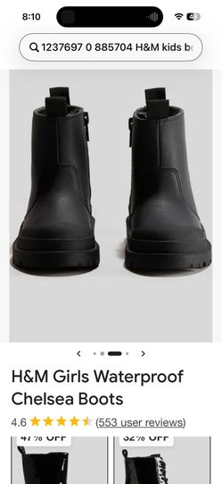 Girls pink waterproof ankle boot