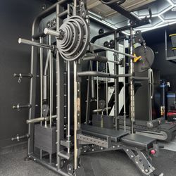 LLERO Commercial P1 Smith Machine - Weights, Mats & Bench Included - Free Delivery & Assembly