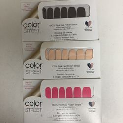 Color Street Lot Of 3 Nail Strips
