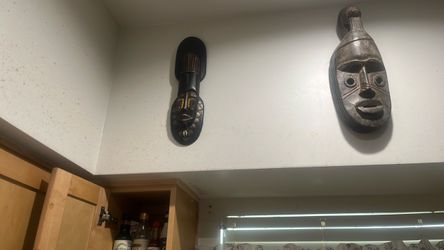 Handmade Wood African Masks