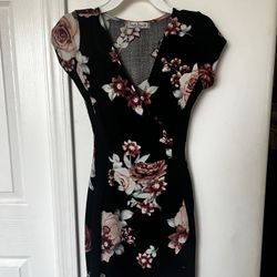 black floral dress 