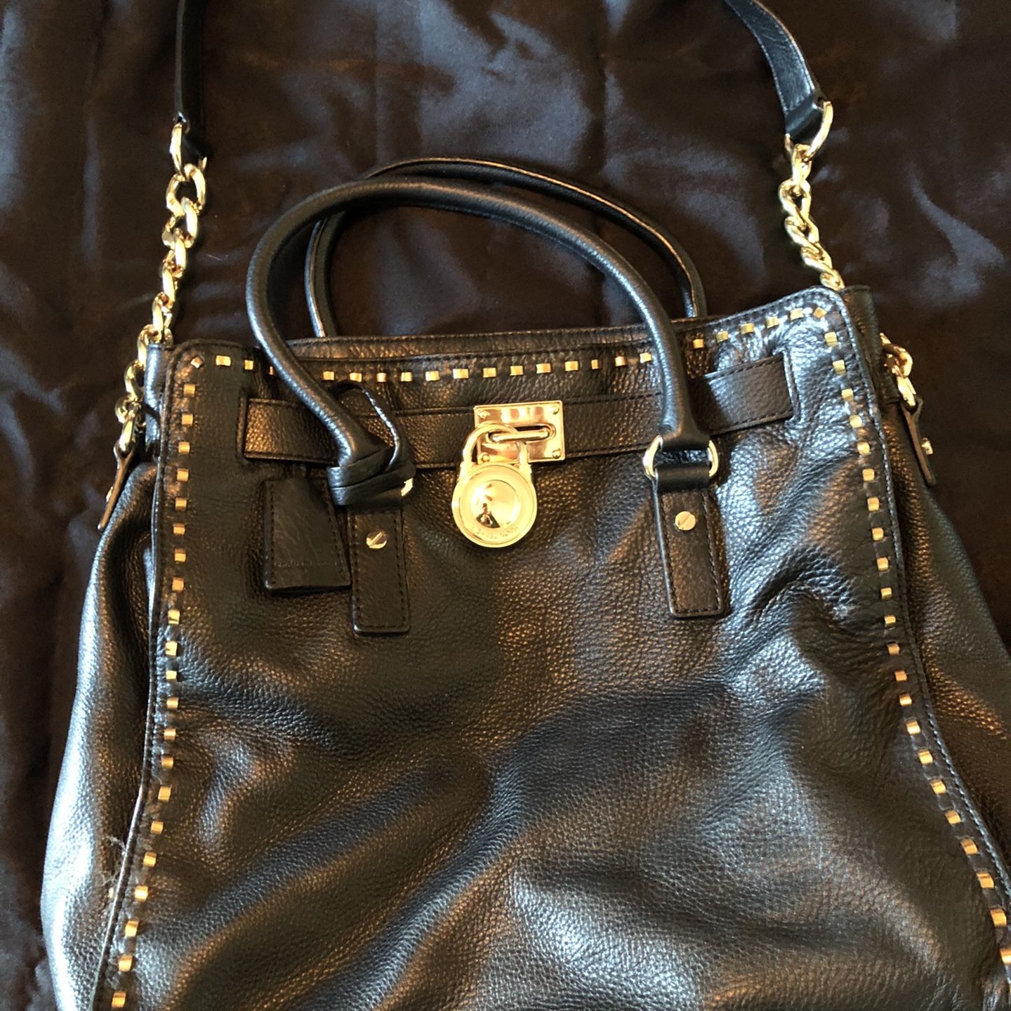 Michael Kors Hamilton Satchel-Black