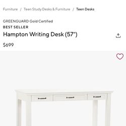 Pottery Barn Hampton Writing Desk