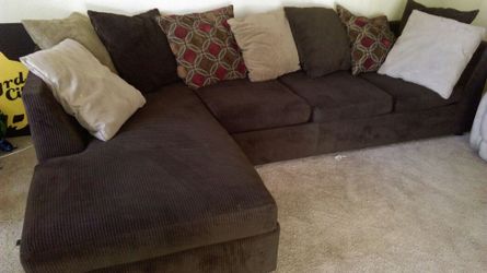 Chocolate Brown Sectional Couch Free Delivery