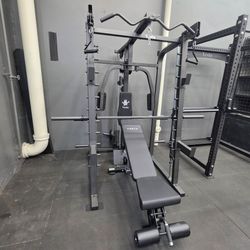 Vesta Smith Machine Sm2001 |Heavy-Duty Adjustable Bench | Squat Rack | Pulley System | Gym Equipment
