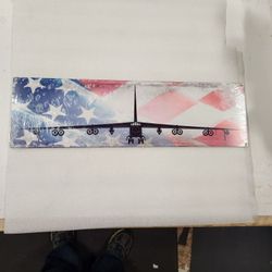 US Air Force B52 Stratofortress Bomber Military Jet Plane Steel Metal Sign 