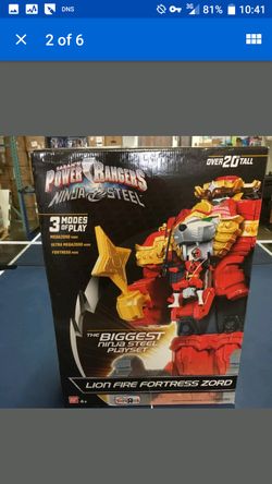 POWER RANGERS NINJA STEEL LION FORTRESS ZORD OVER 20” TALL