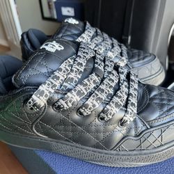 Dixr BS9 Black, White & Silver Skate Sneakers