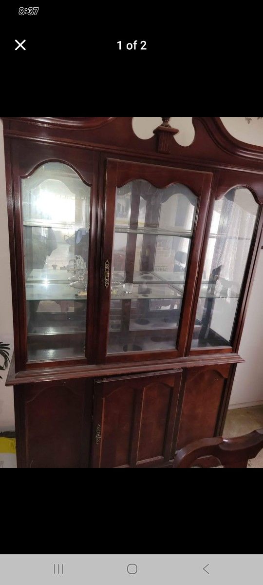 China Cabinet W/ Table