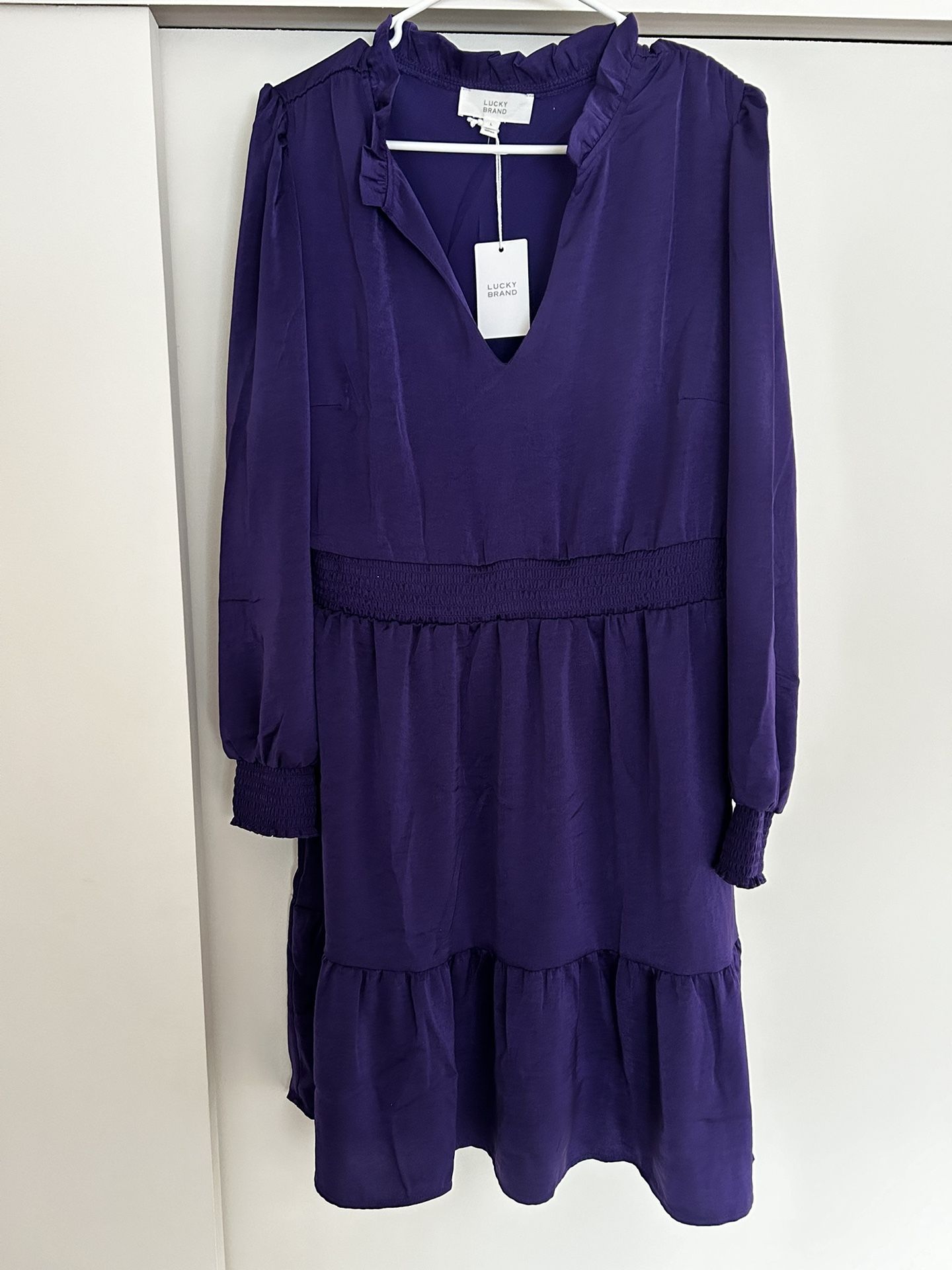 Lucky Brand Parachute Purple Sz: L Dress