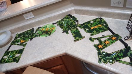 Cammo birthday decorations