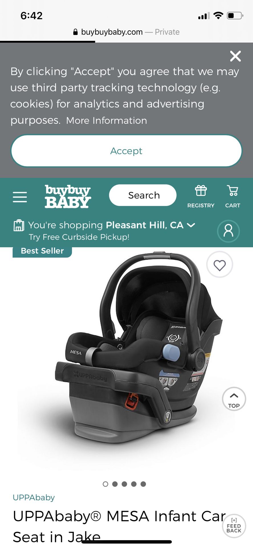 Uppababy Mesa infant car seat