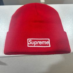 Red Supreme Beanie Never Been Used