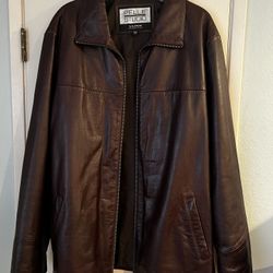 Brown Leather Jacket - Wilsons Pelle Studio XL Tall