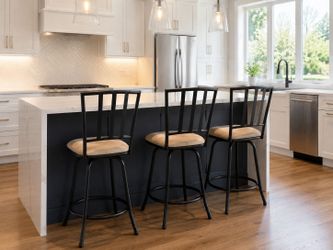 Set of 3 Swivel Counter-Height Bar Stools