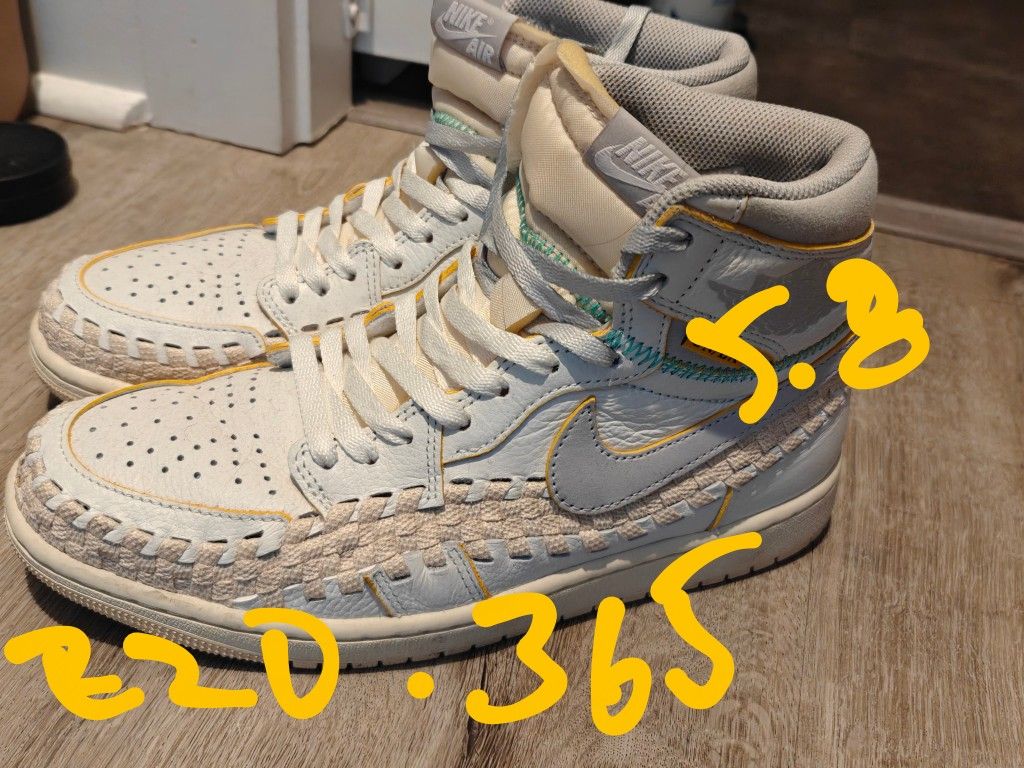 Jordan 1 Highs LA Unions Gray Cream And Yellow