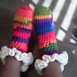 Rainbow Cloud Ruffle Socks 