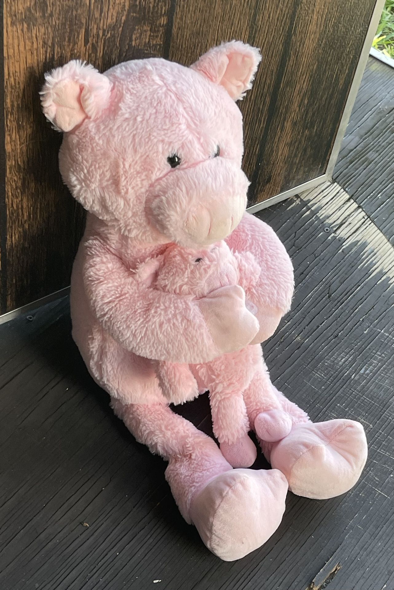 Stuffed Animal Pig With Little Pig 