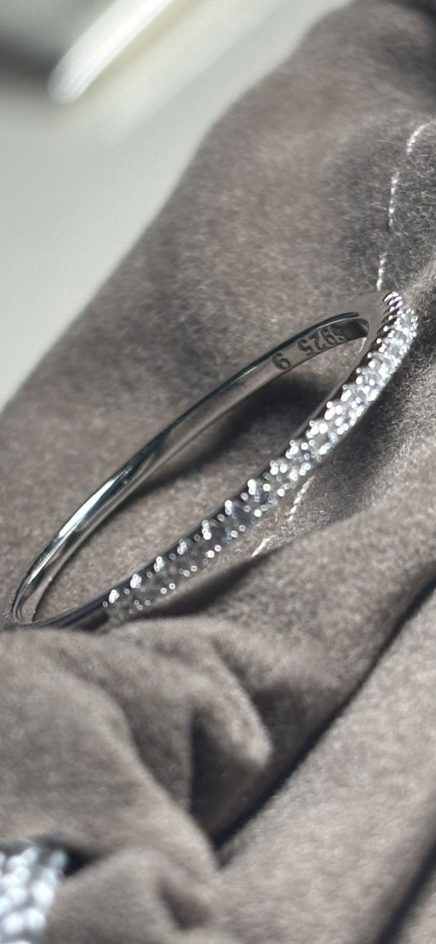 Moissanite "Thin” Ring Size 8