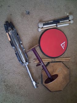 Practice pads, 2 for Snare, 1 Bass, See Description