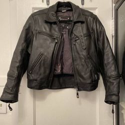 Women’s XPERT Black Leather Motorcycle Jacket