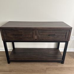 Wood Console Table  