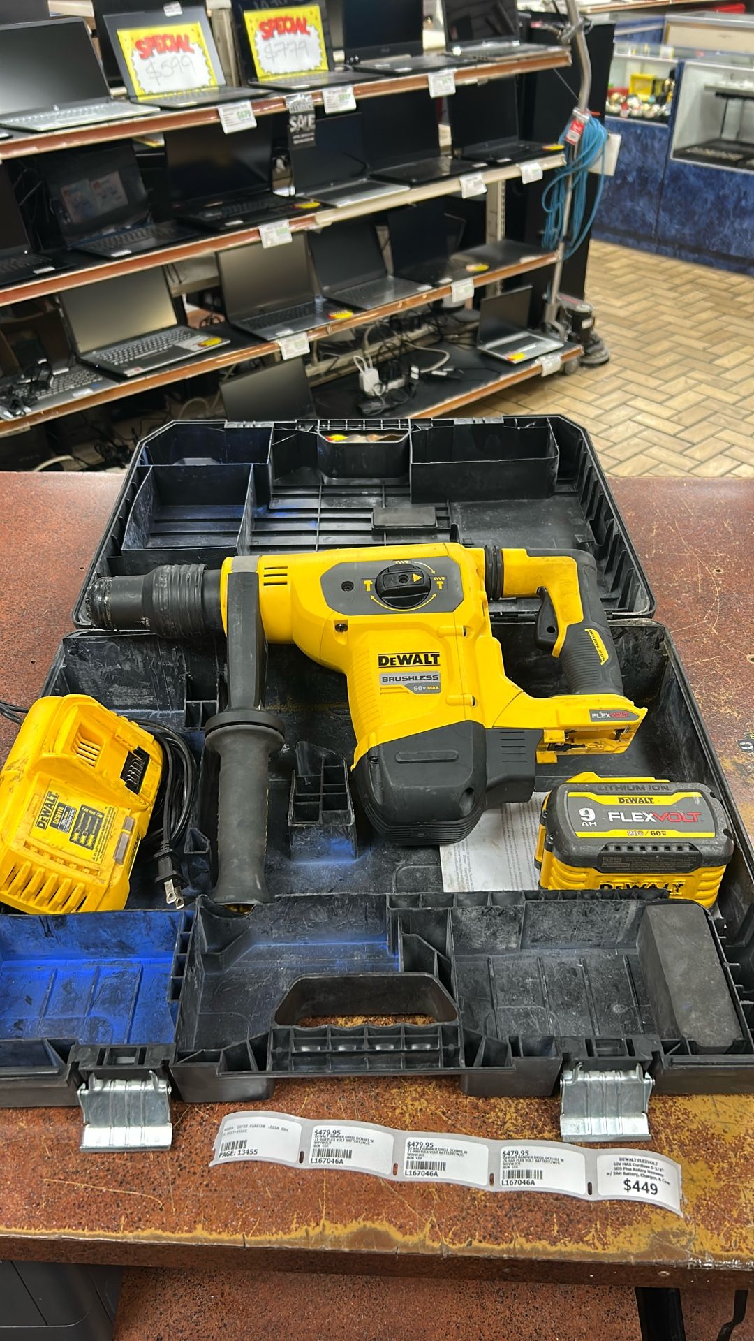 Dewalt Flexvolt 60v Max Cordless 1-1/4 SDS Plus Rotary Hammer