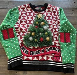 Women’s Christmas Sweater Spencer’s Workshop Thick n Sprucy— Size M