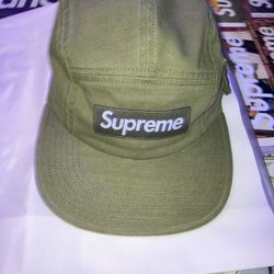 Supreme Side Pocket Olive Camp Cap