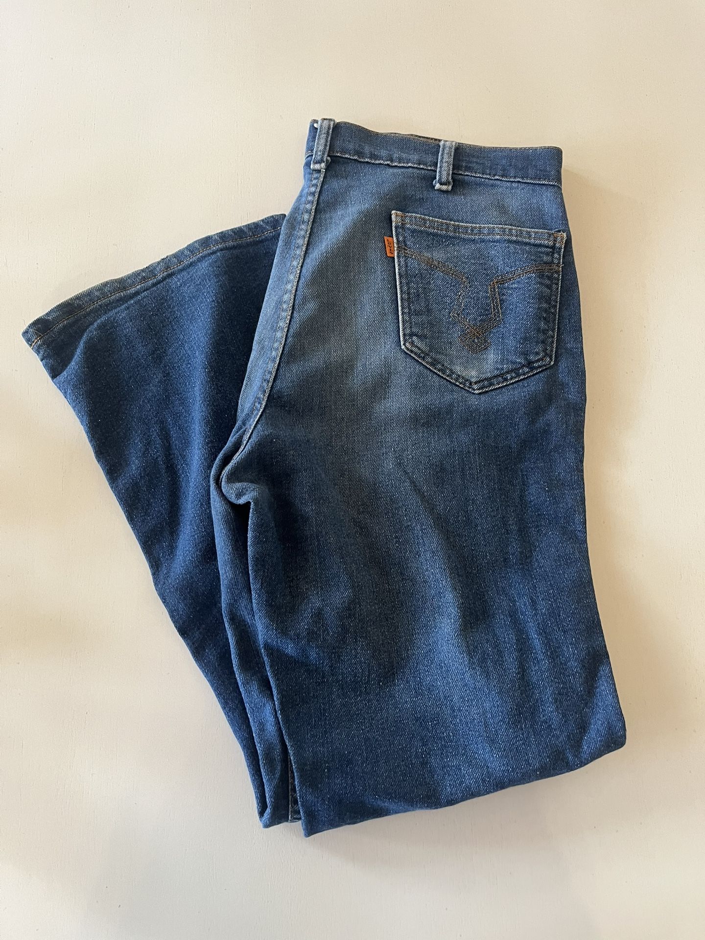 Vintage Levi’s Orange Tab Jeans Dark Faded Wash Baggy Men’s Size 34 x 28