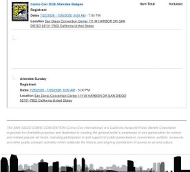 San Diego Comic Con 2026 Ticket and Parking